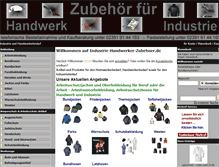 Tablet Screenshot of industrie-handwerker-zubehoer.de